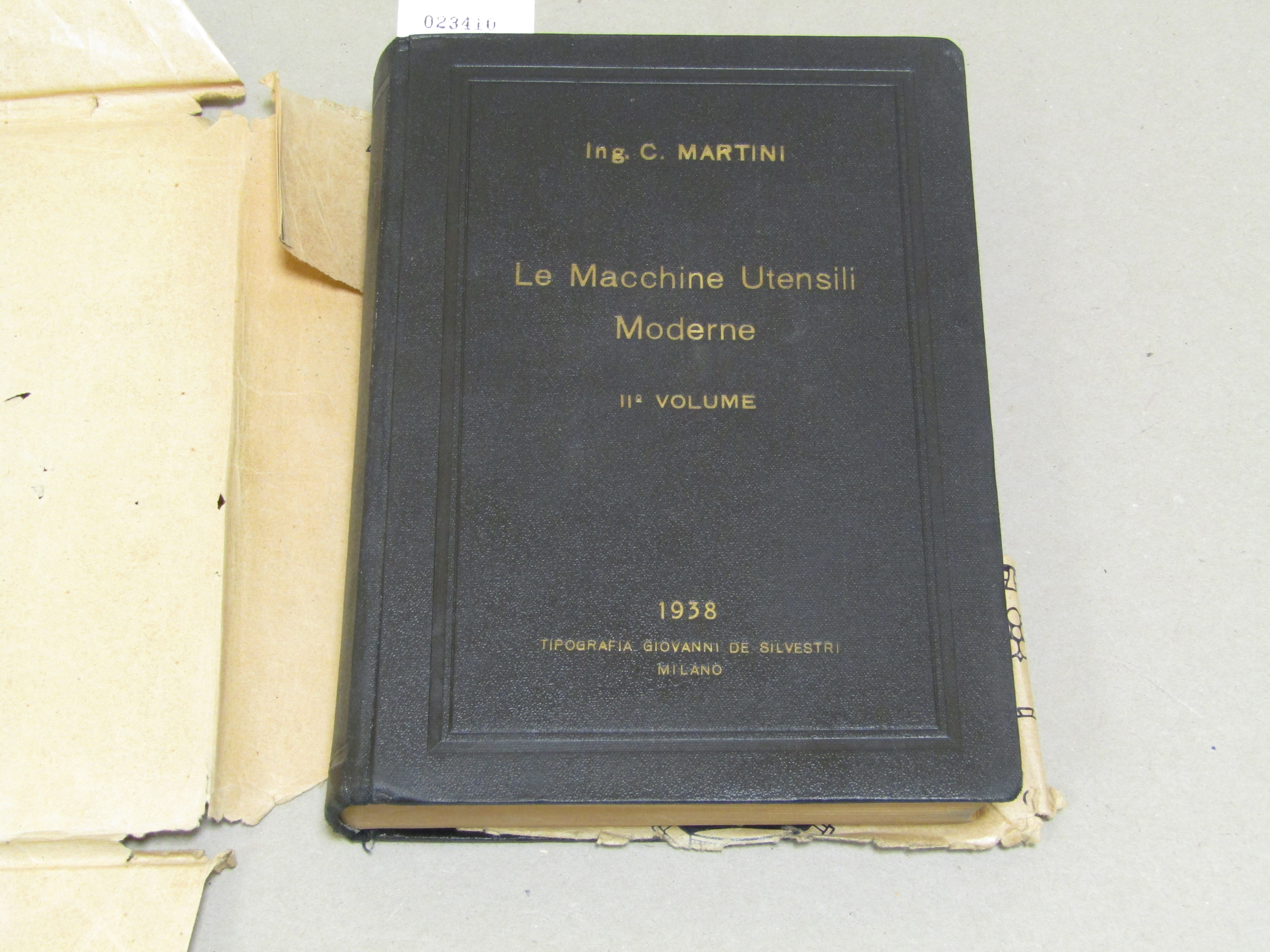 Cesare Martini. Le Macchine Utensili Moderne + Bollo relativo all'aumento …