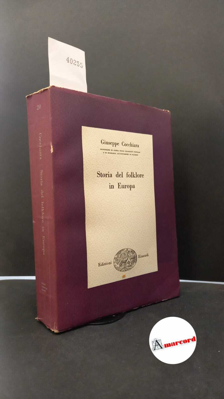Cocchiara, Giuseppe. Storia del folklore in Europa Torino Einaudi, 1954