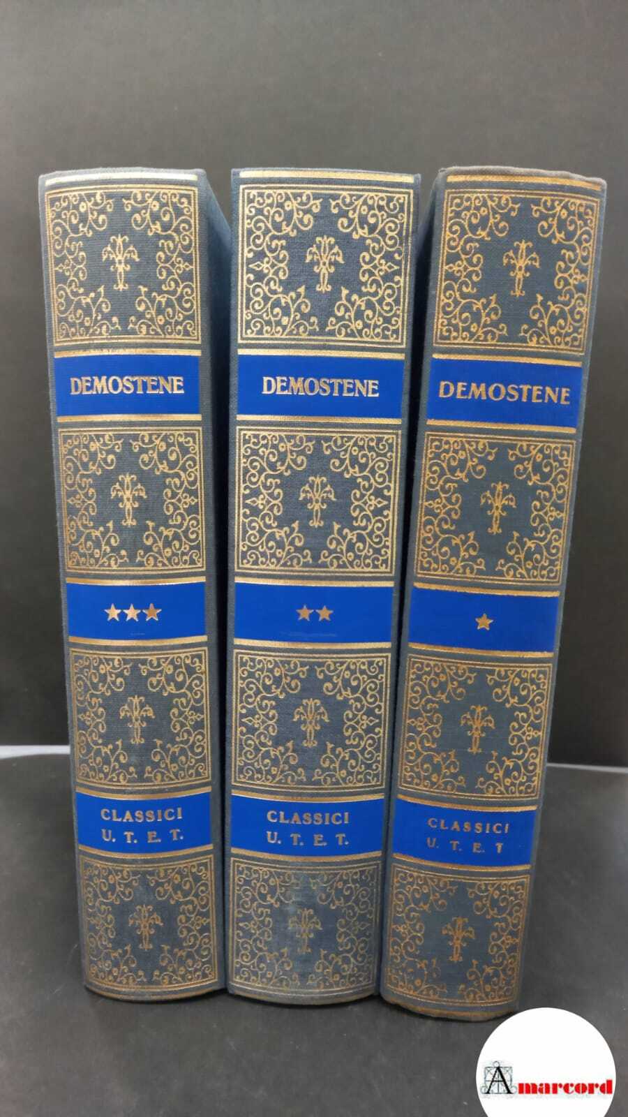 Demosthenes. Discorsi e lettere 3 voll. Torino Unione tipografico-editrice torinese, …