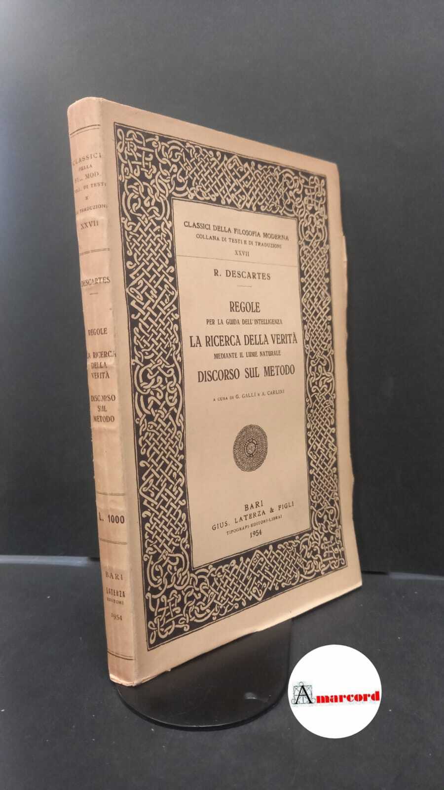 Descartes, René. , and Carlini, Armando. , Galli, Gallo. Regole …