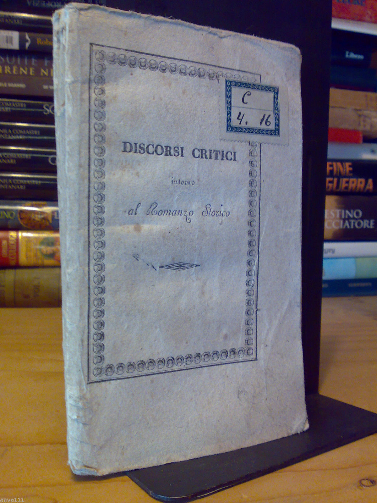 DISCORSI CRITICI INTORNO AL ROMANZO STORICO � 1832