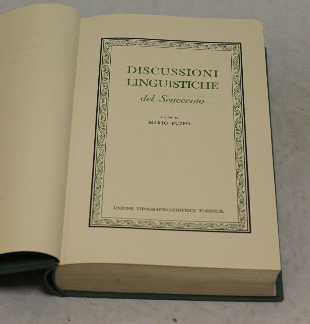 Discussioni linguistiche del Settecento - UTET