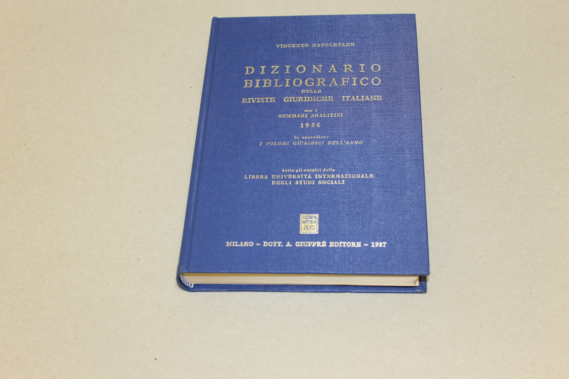 Dizionario bibliografico delle riviste giuridiche italiane 1986
