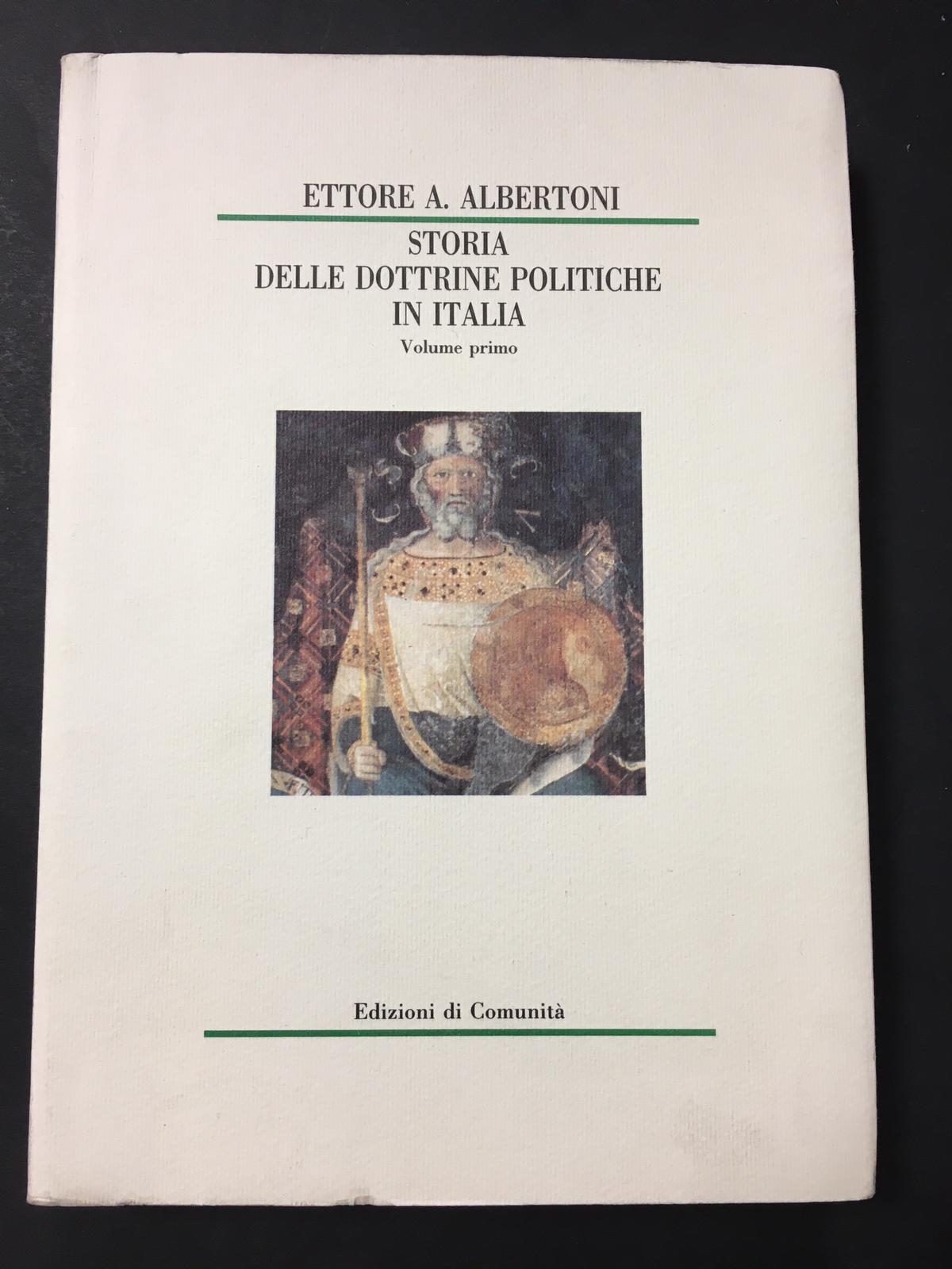 Ettore A. Albertoni. Storia delle dottrine politiche in Italia. Volume …