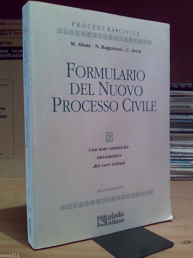 FORMULARIO DEL NUOVO PROCESSO CIVILE - 1994