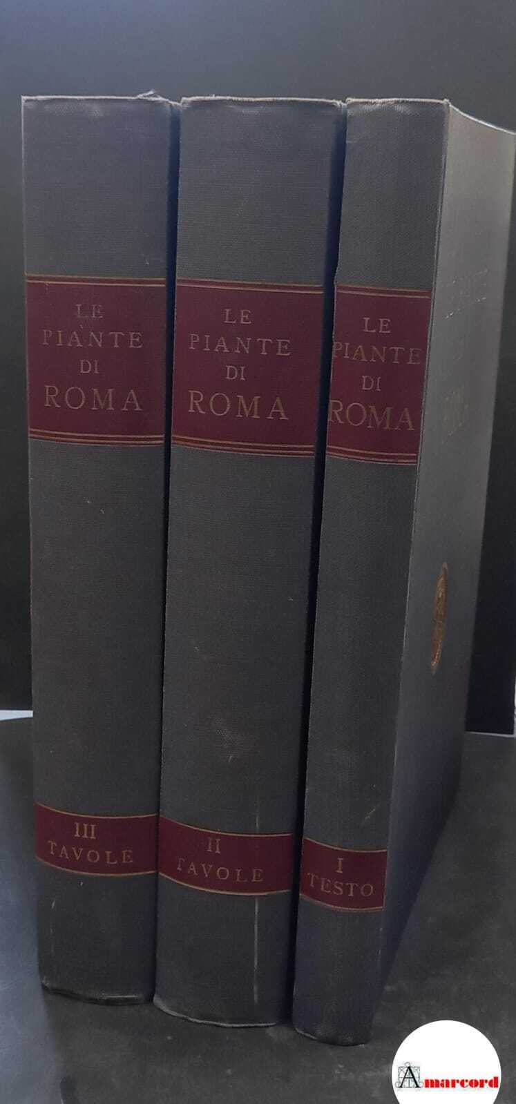 Frutaz, Amato Pietro. Le piante di Roma 3 voll. Roma …
