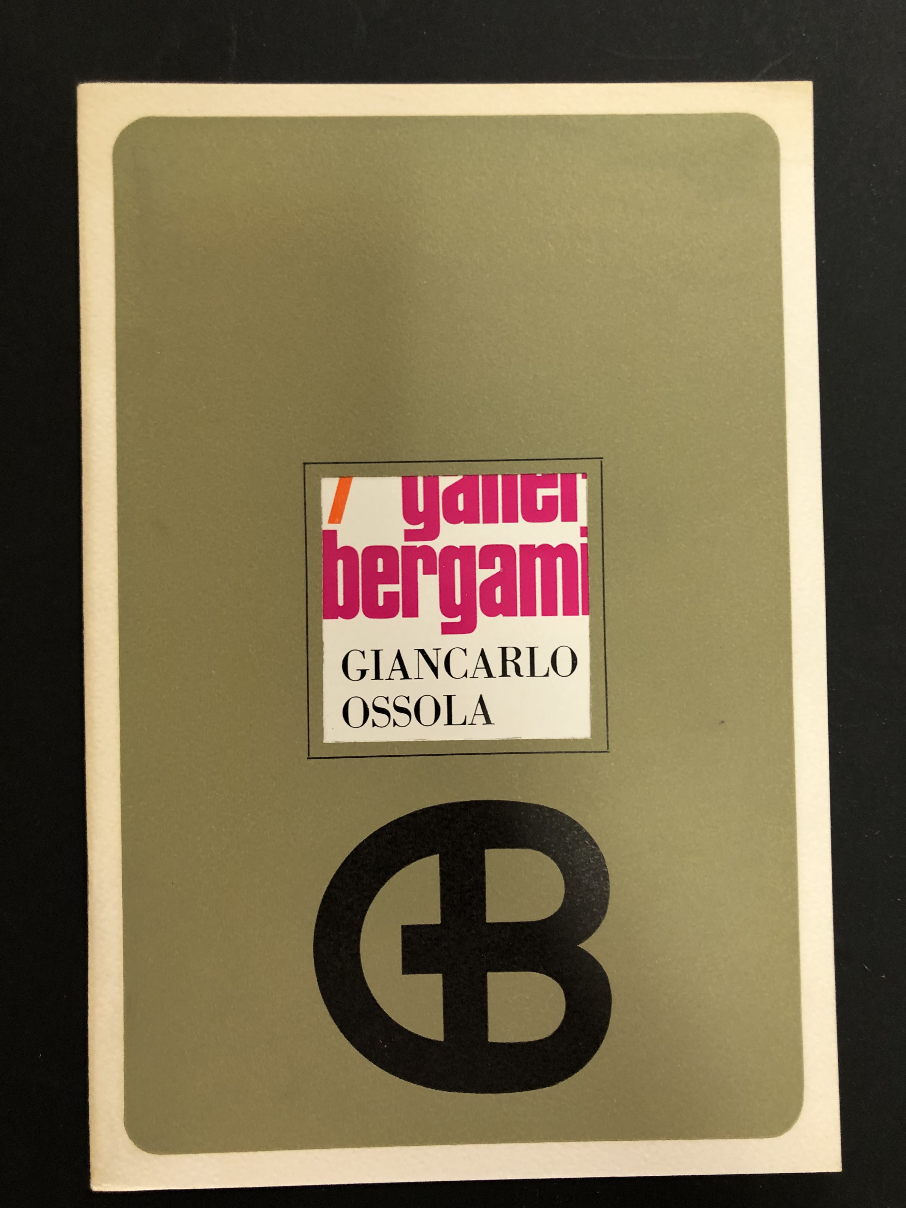 Giancarlo Ossola. Galleria Bergamini 1971.