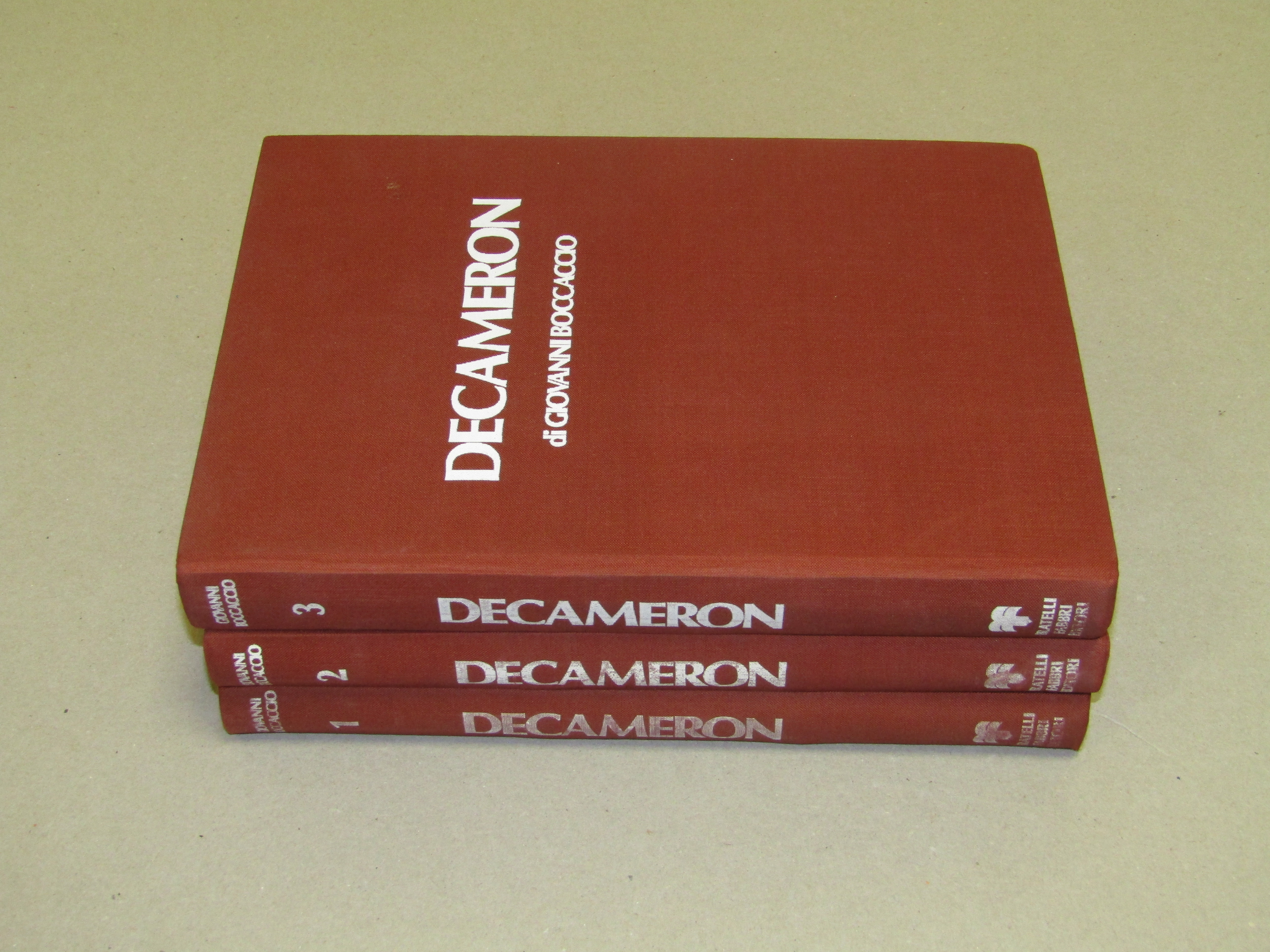 Giovanni Boccaccio (a cura di Natalino Sapegno). Decameron 3 VOLL