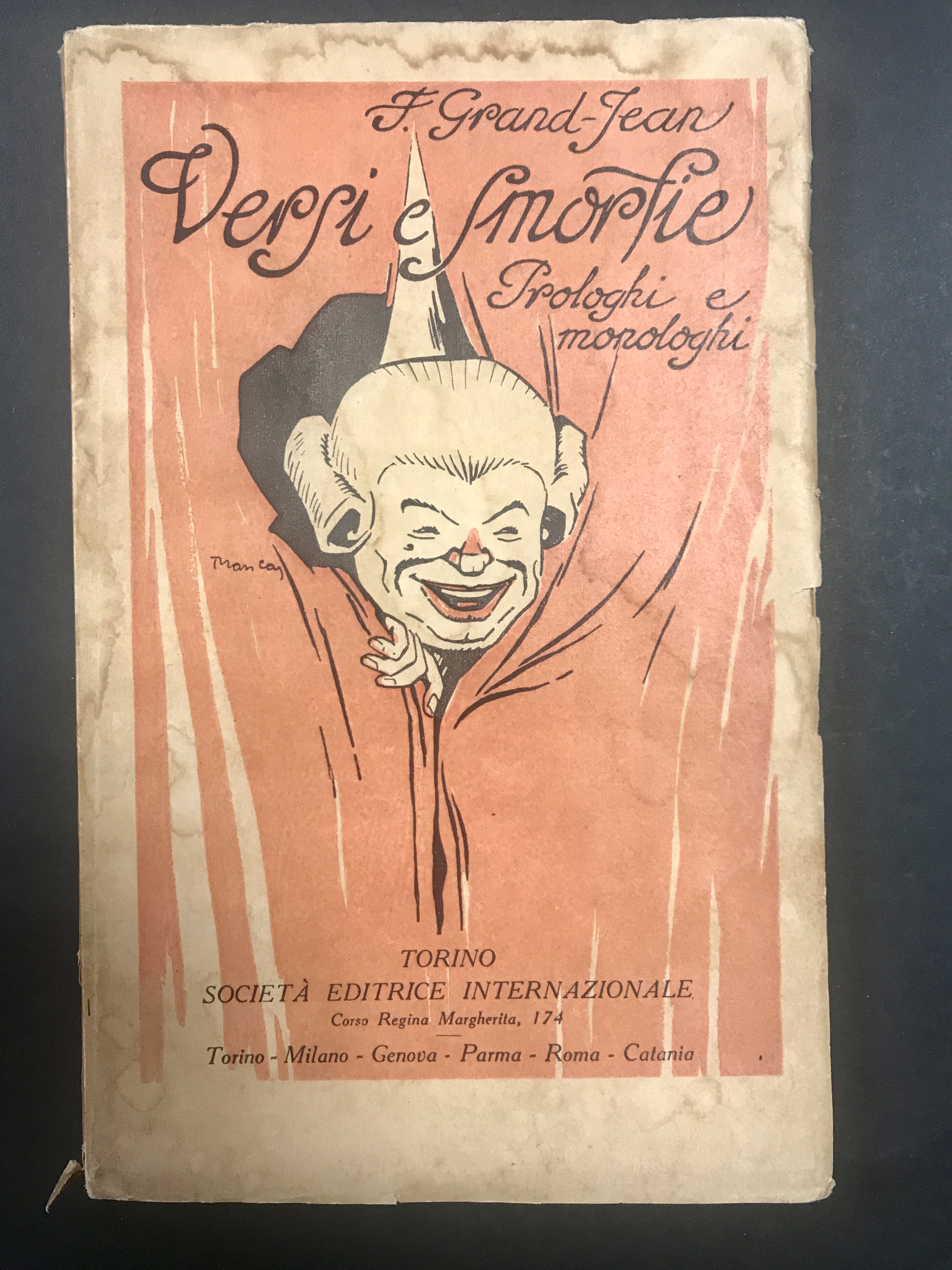 Grand-Jean F. Versi e smorfie. Prologhi e monologhi.