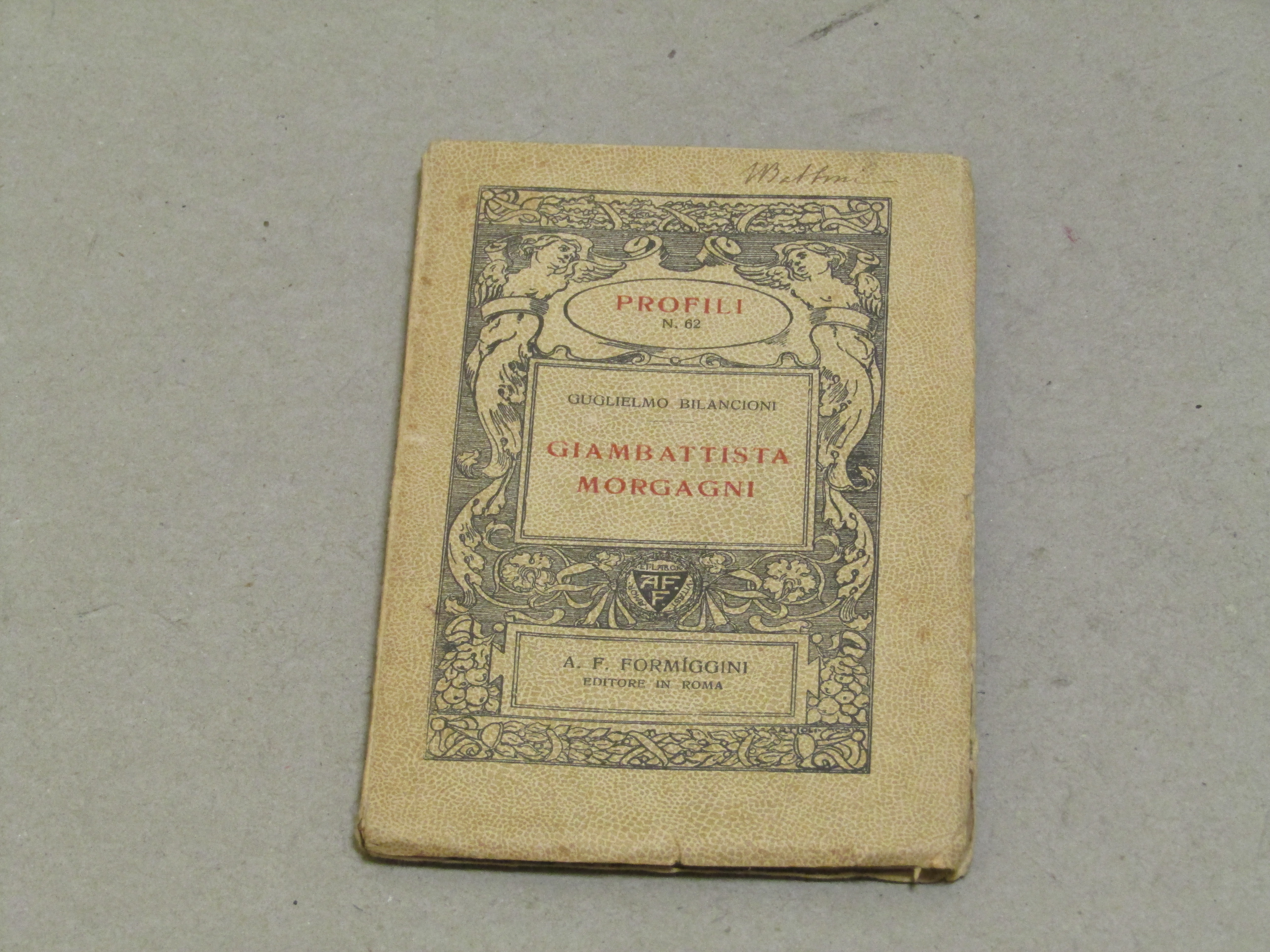 Guglielmo Bilancioni. Gianbattista Morgagni