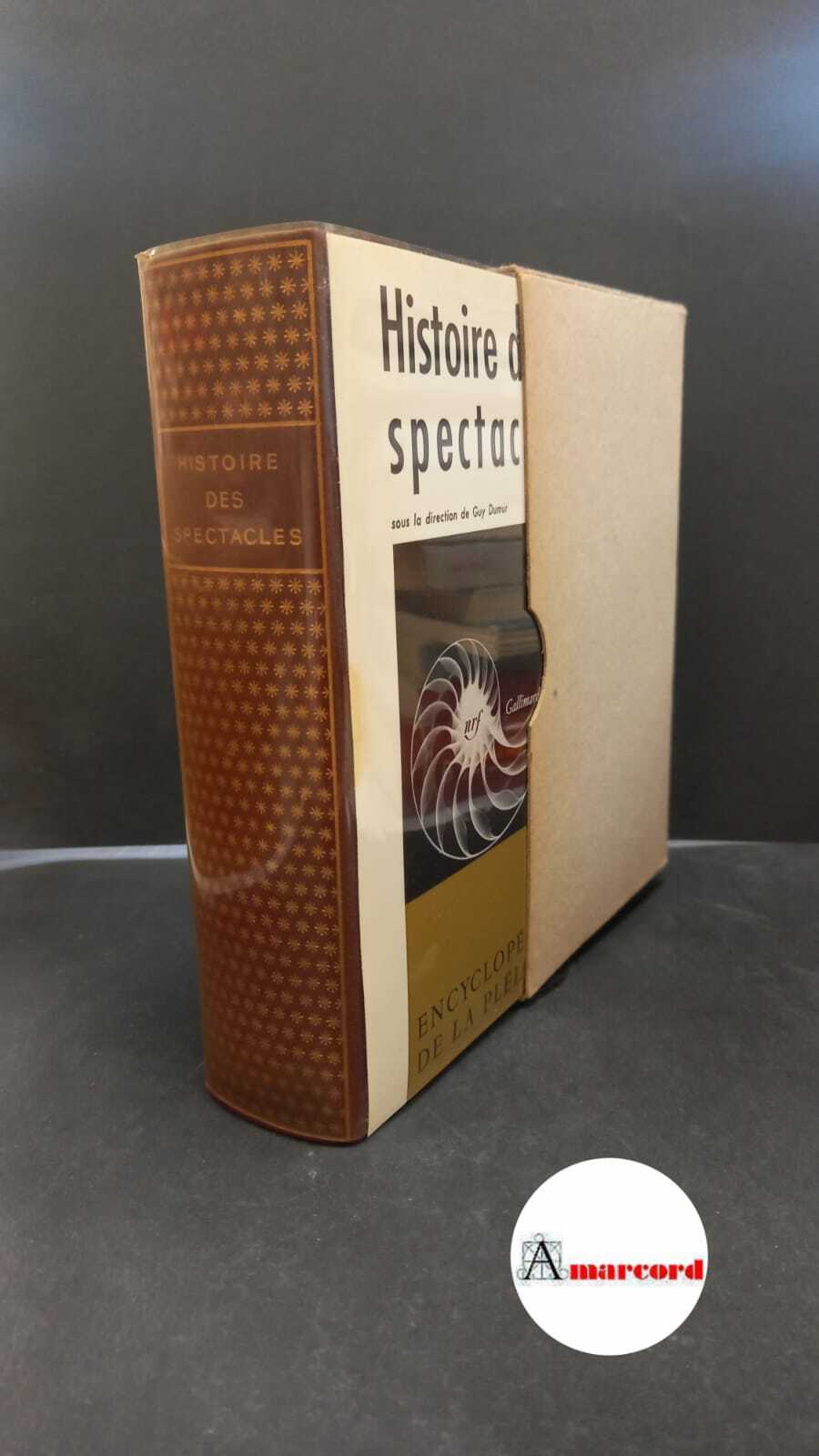 Histoire des spectacle. Paris Gallimard, 1965