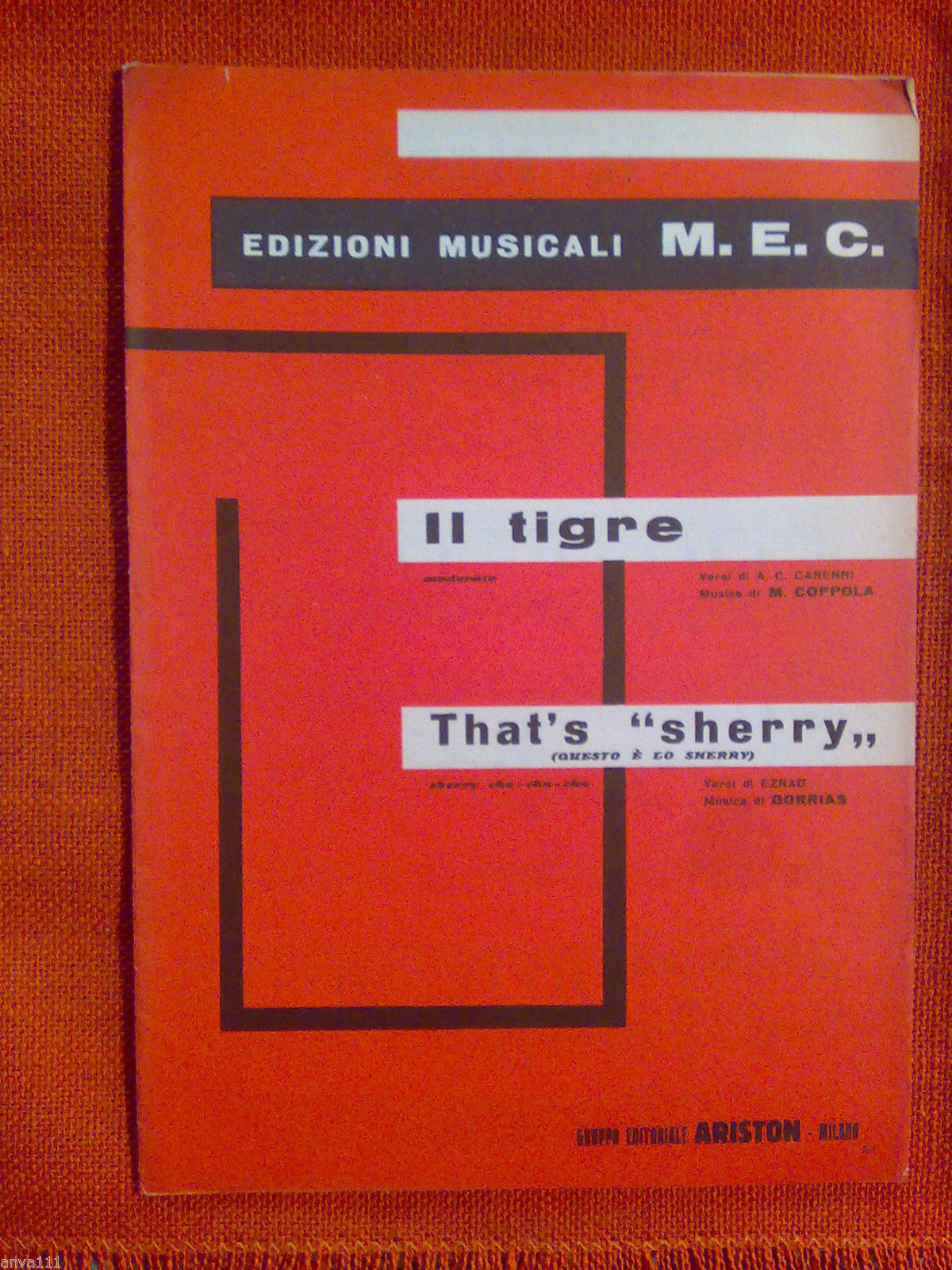 IL TIGRE / THAT'S " SHERRY "- musica e testi …