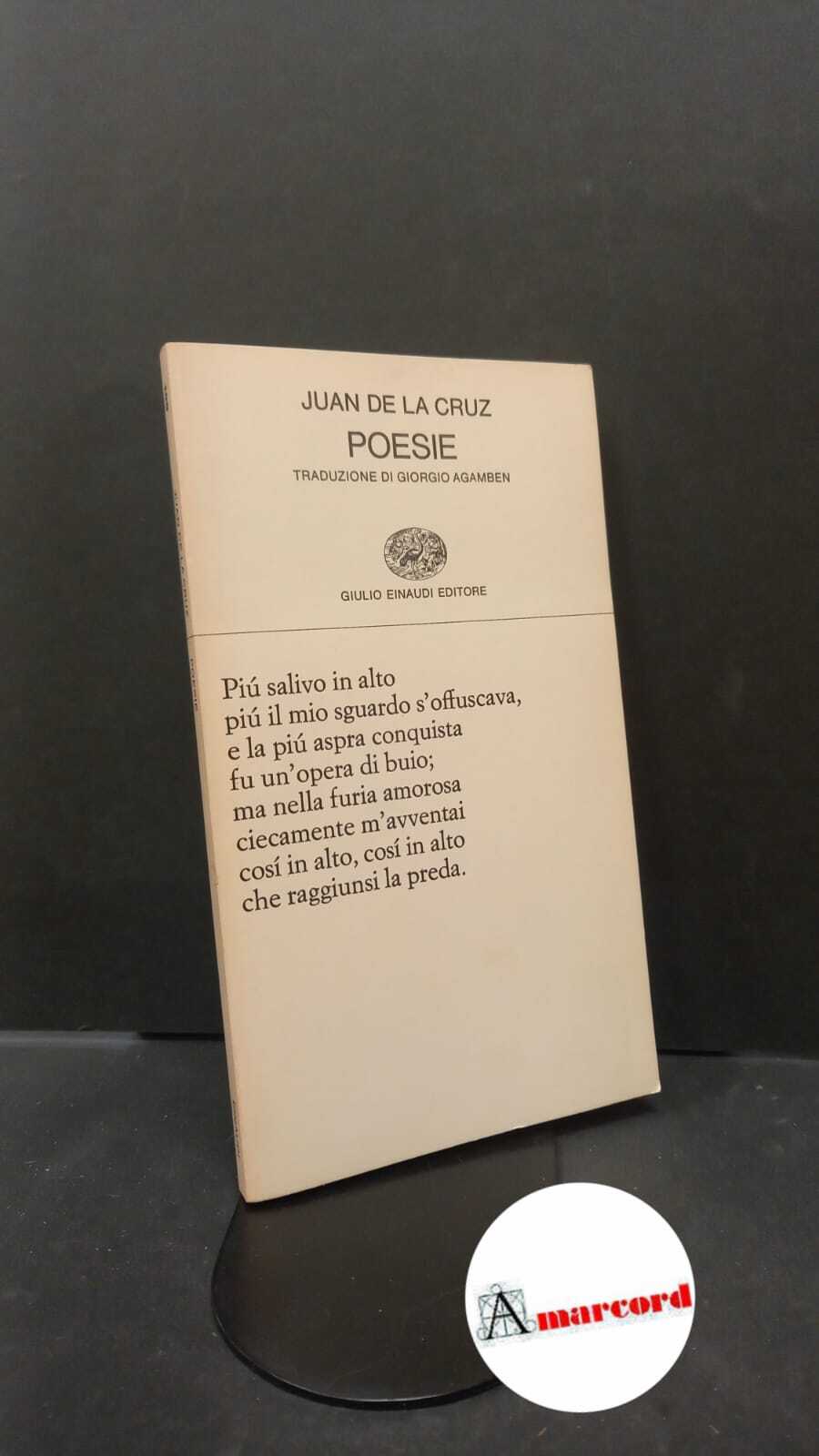 Juan : de la Cruz. , and Agamben, Giorgio. Poesie …