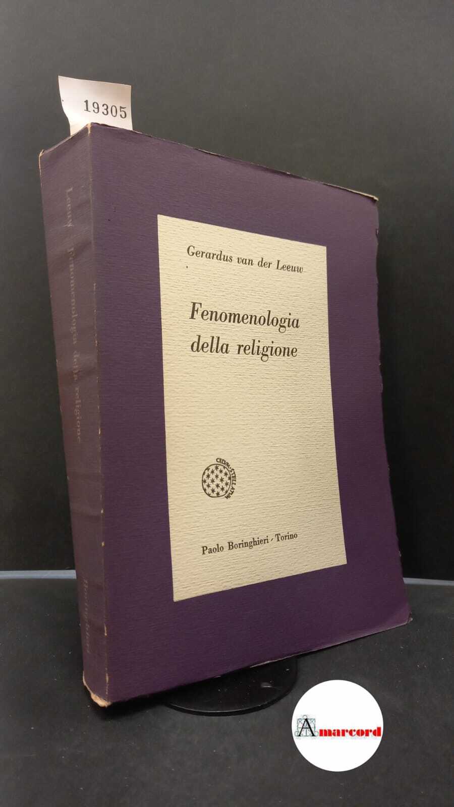 Leeuw, Gerardus : van der. , and Vacca, Virginia. Fenomenologia …