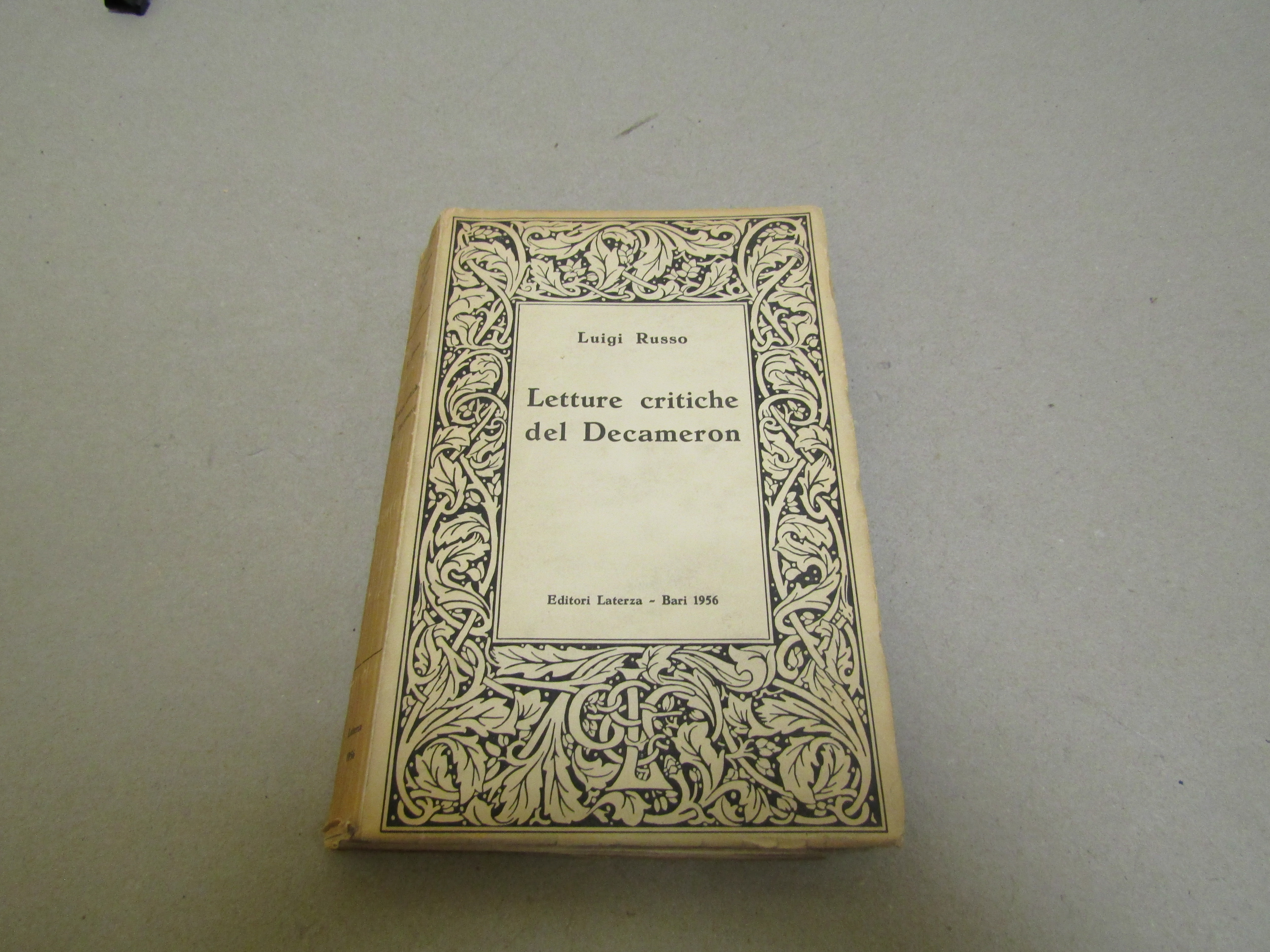 Luigi Russo. Letture critiche del Decameron.