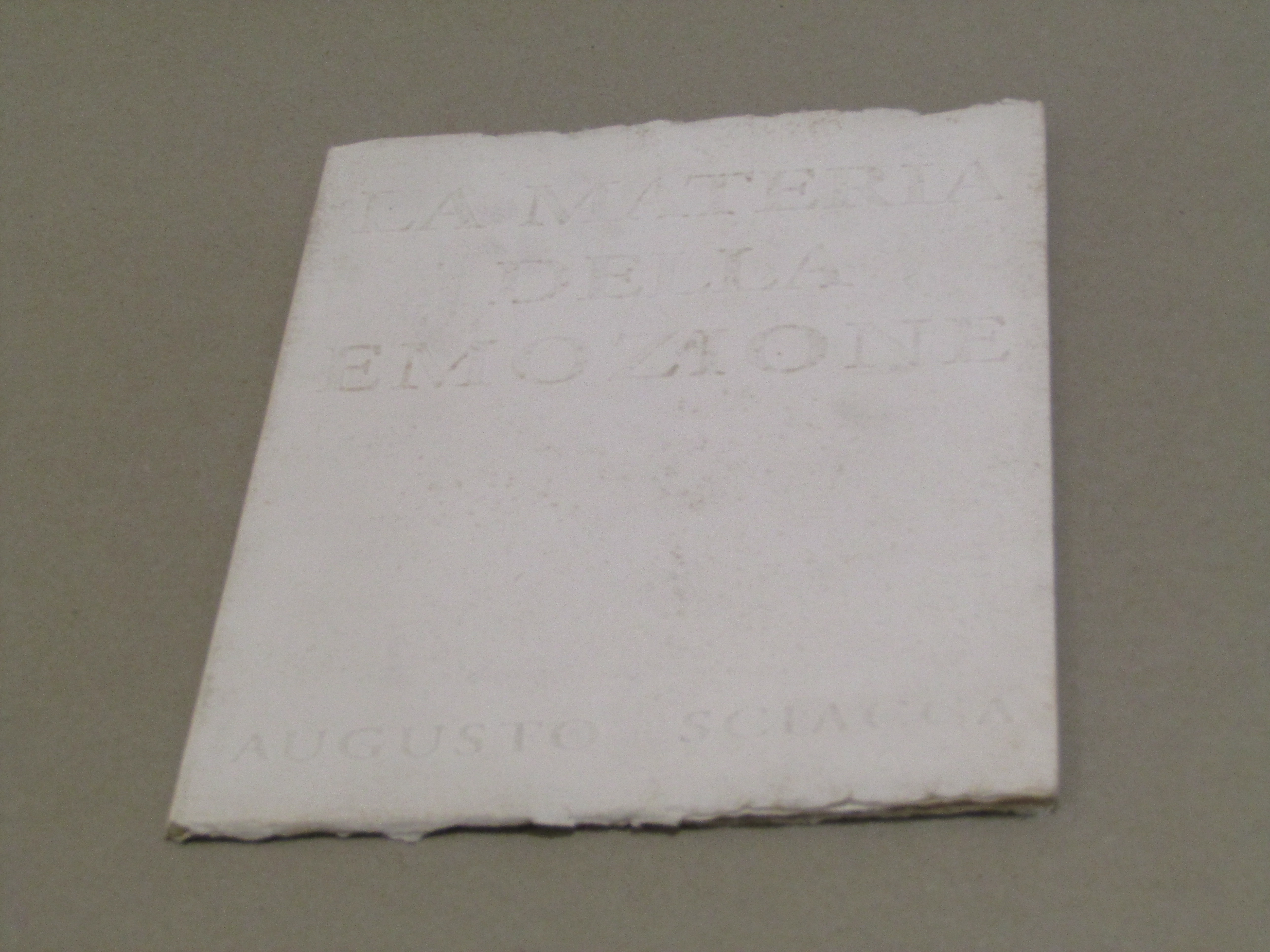 Marco Rosci. La materia dell'emozione. Autografo dell'Artista al frontespizio