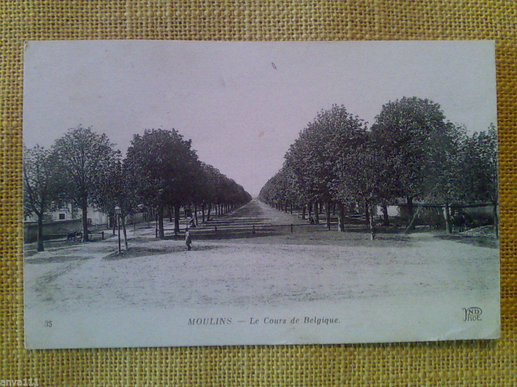 MOULINS - LE COURS DE BELGIQUE - 1919 Usato