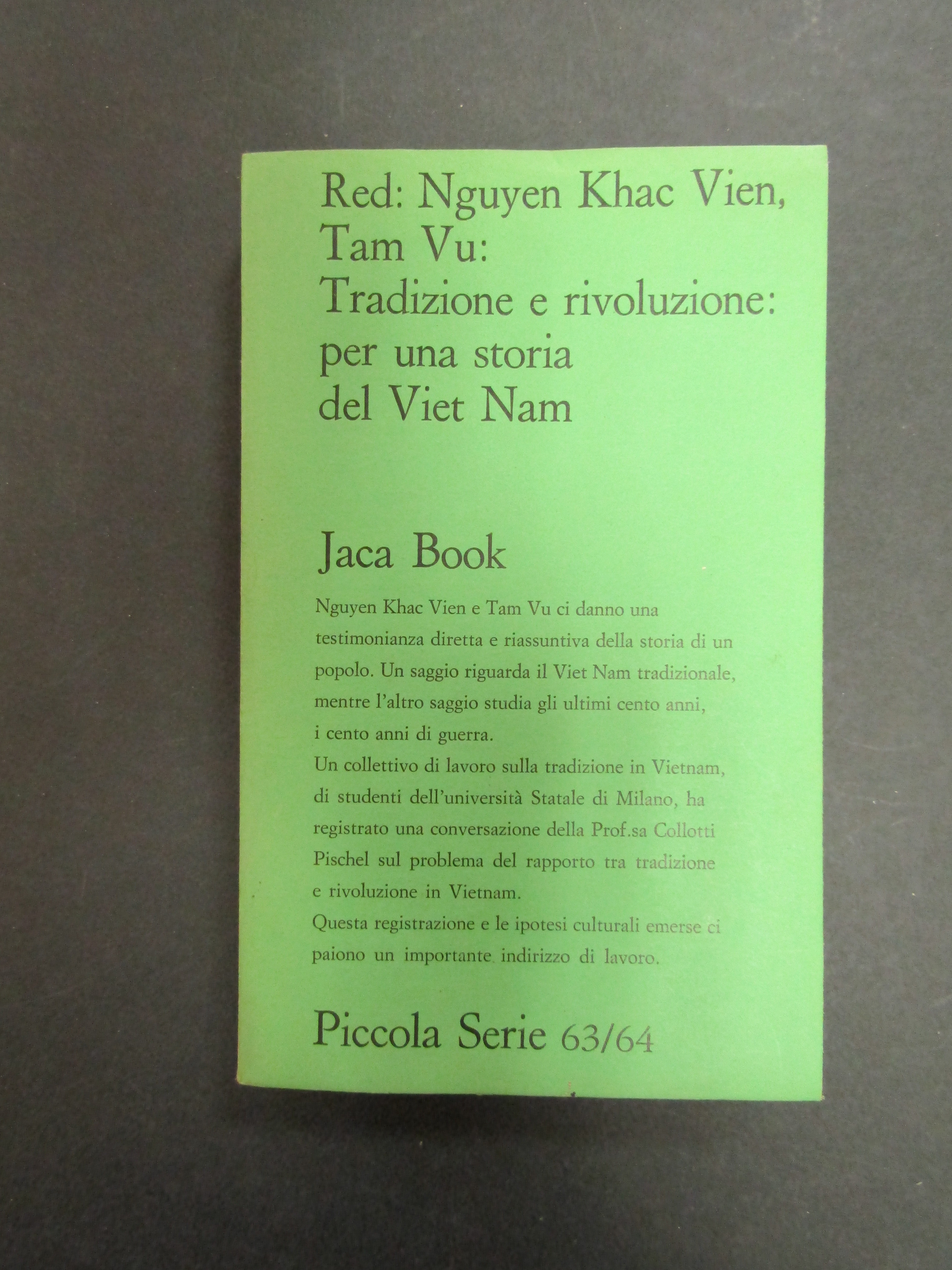 Nguyen Khac Vien e Tam Vu. Tradizione e rivoluzione: per …