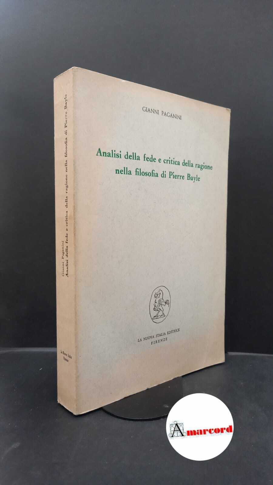 Paganini, Gianni. Analisi della fede e critica della ragione nella …