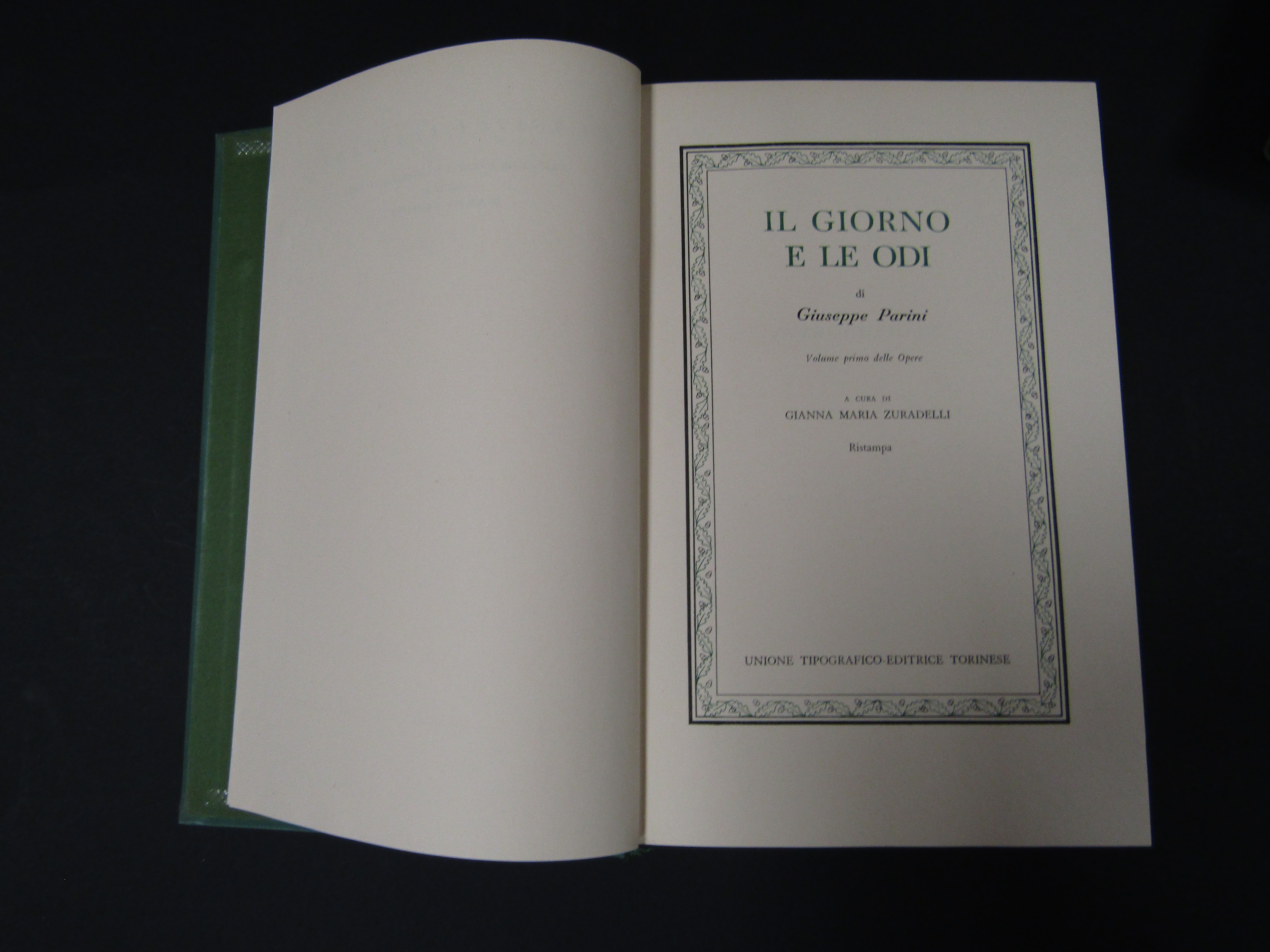 Parini Giuseppe. Il Giorno e Le Odi (vol I) Poesie …