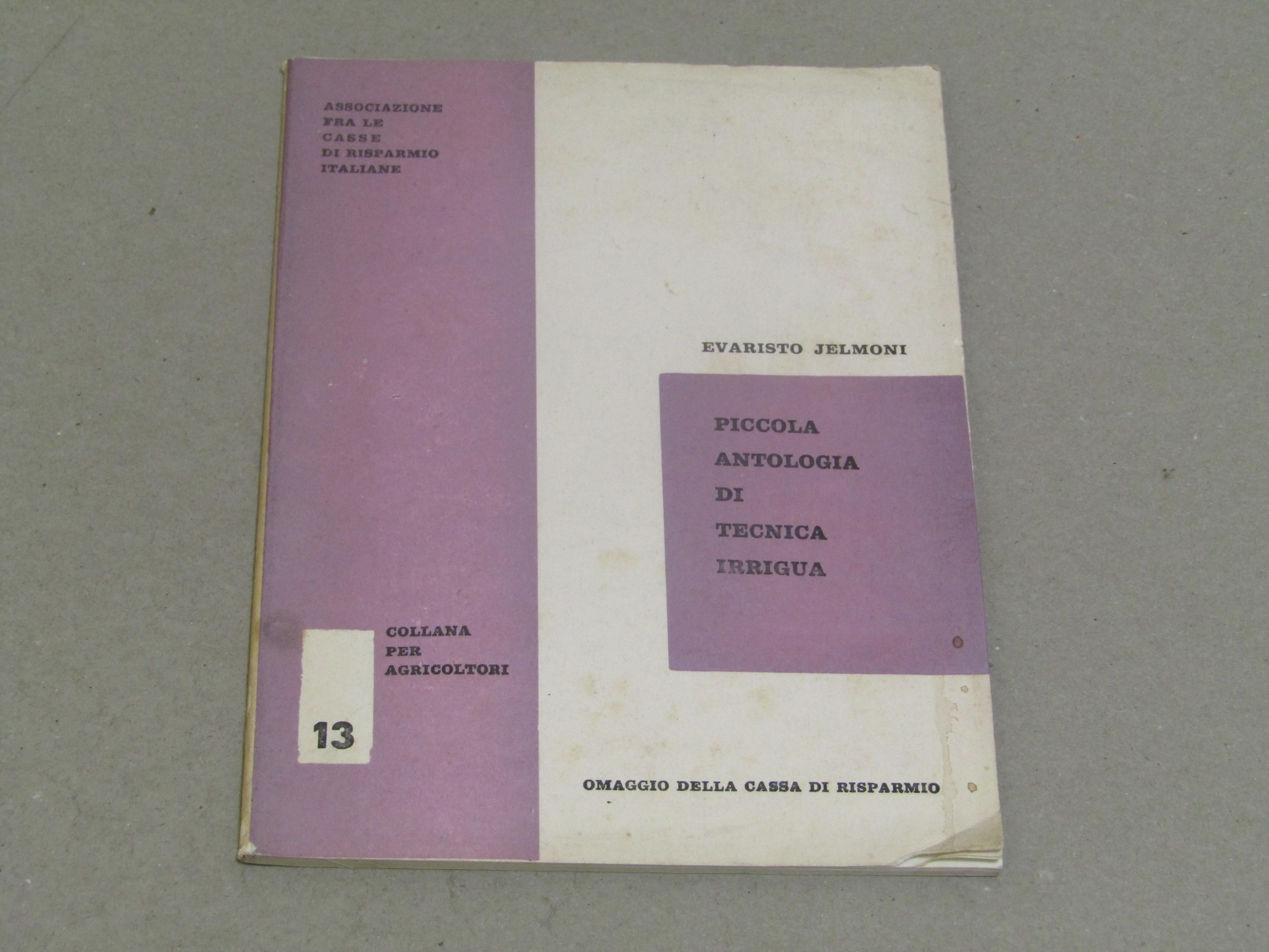 Piccola antologia di tecnica irrigua