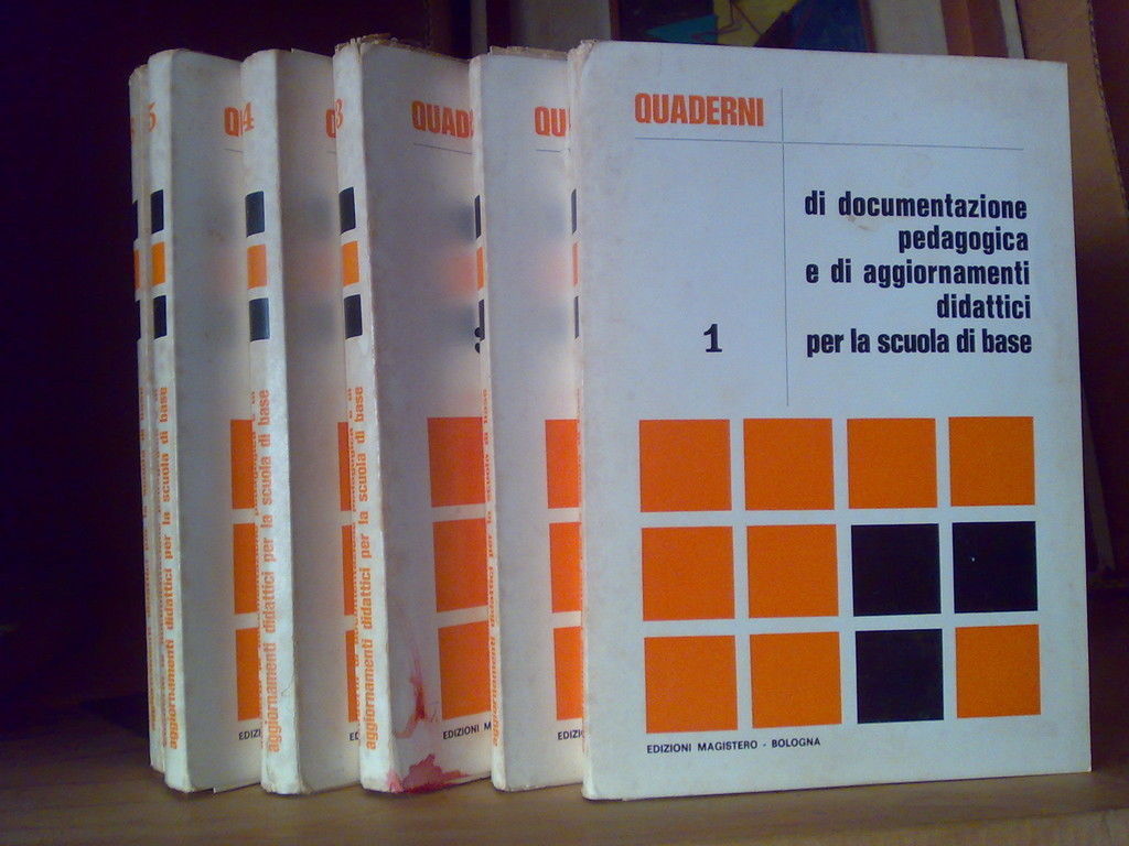 QUADERNI DI DOCUMENTAZIONE PEDAGOGICA - 6 cartelle