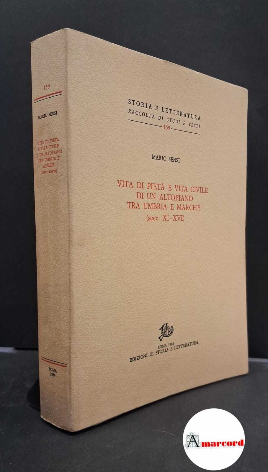 Sensi, Mario. Vita di pietà e vita civile di un …