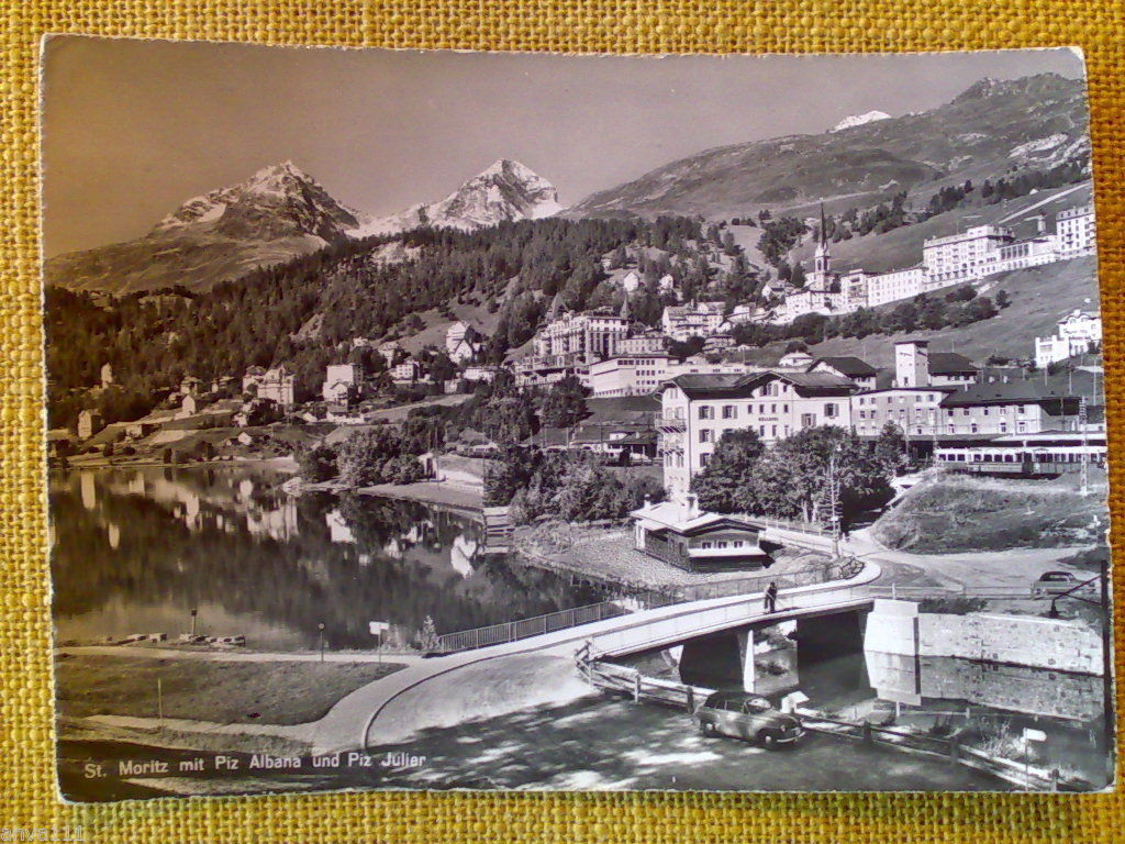 St. Moritz mit Piz Albana un Piz Julier - 1958