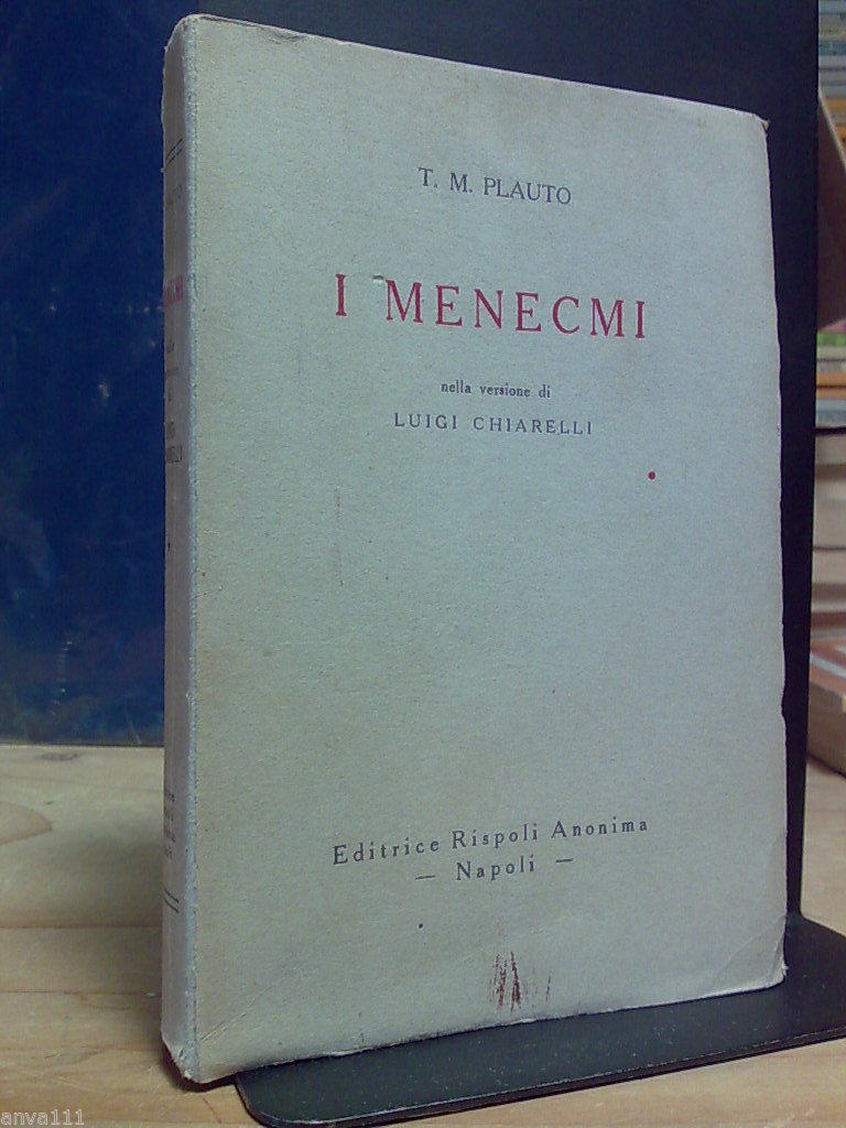 T.M.Plauto - I MENECMI - 1938