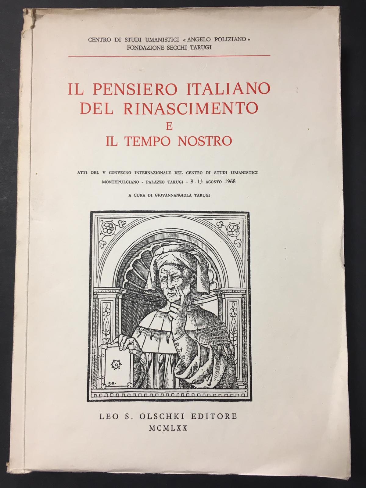 Tarugi Giovannangiola. Il pensiero Italiano del Rinascimento e il tempo …