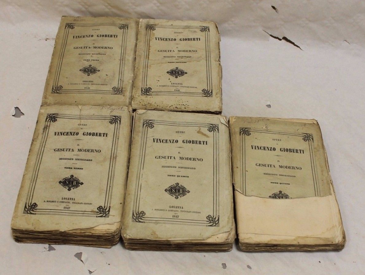Vincenzo Gioberti. Il gesuita moderno. 5 volumi