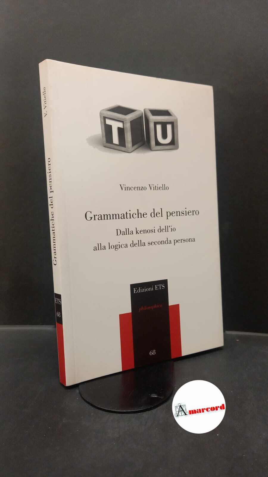 Vitiello, Vincenzo. Grammatiche del pensiero : dalla kenosi dell'io alla …