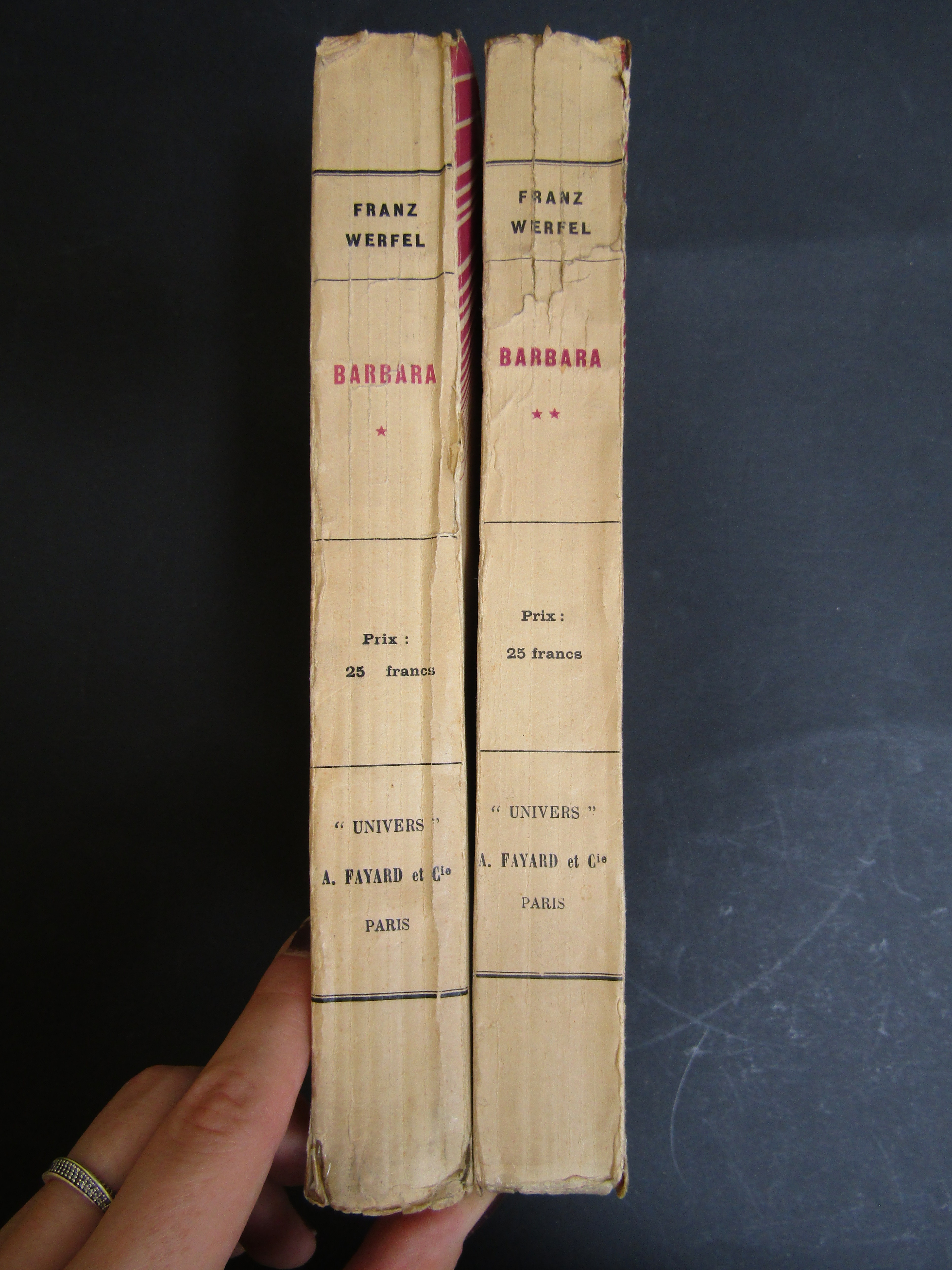 Werfel Franz. Barbara ou la piètè. A. Fayard &amp; C. …