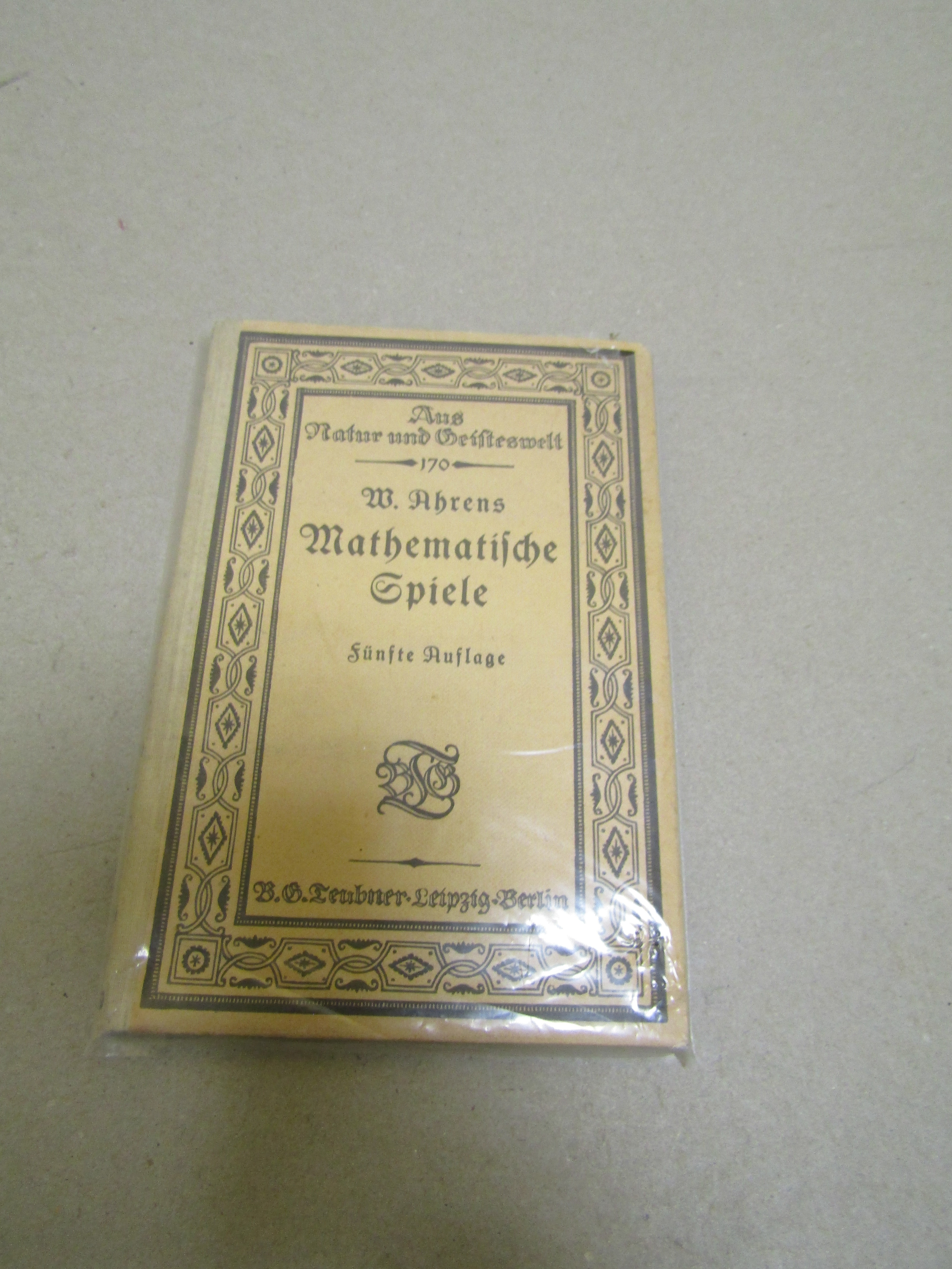 Wilhelm Ahrens. Mathematische Spiele