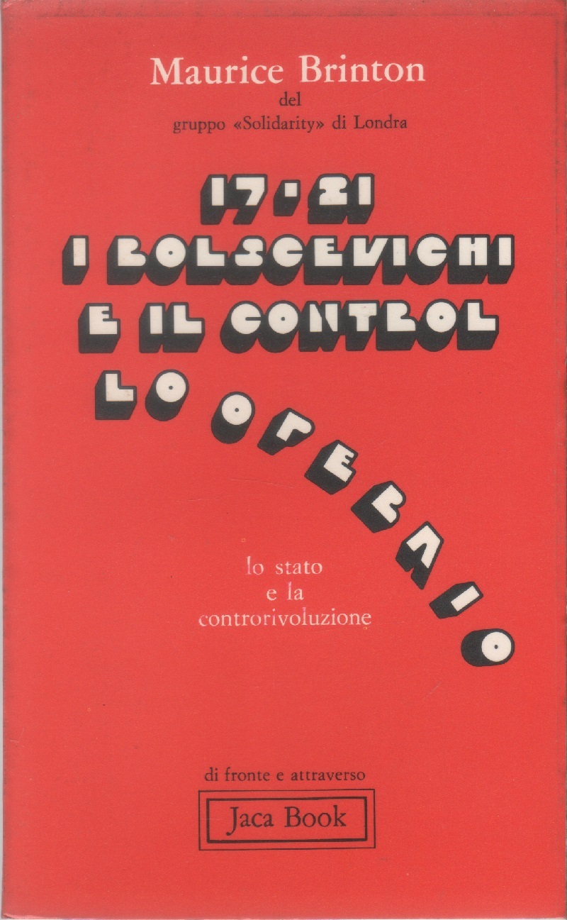 17-21. I bolscevichi e il controllo operaio. Lo Stato e …