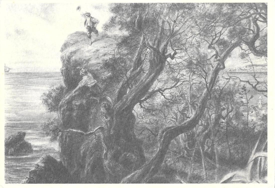 1877. Aspettando il brigantino P.B. Agnesi Ed. Agnesi. Non viaggiata