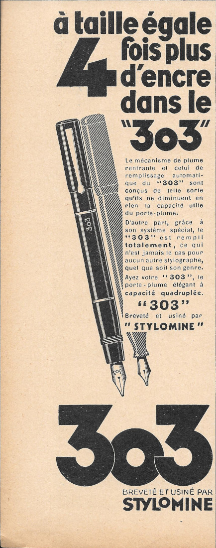 303 Stylomine - Advertising 1931