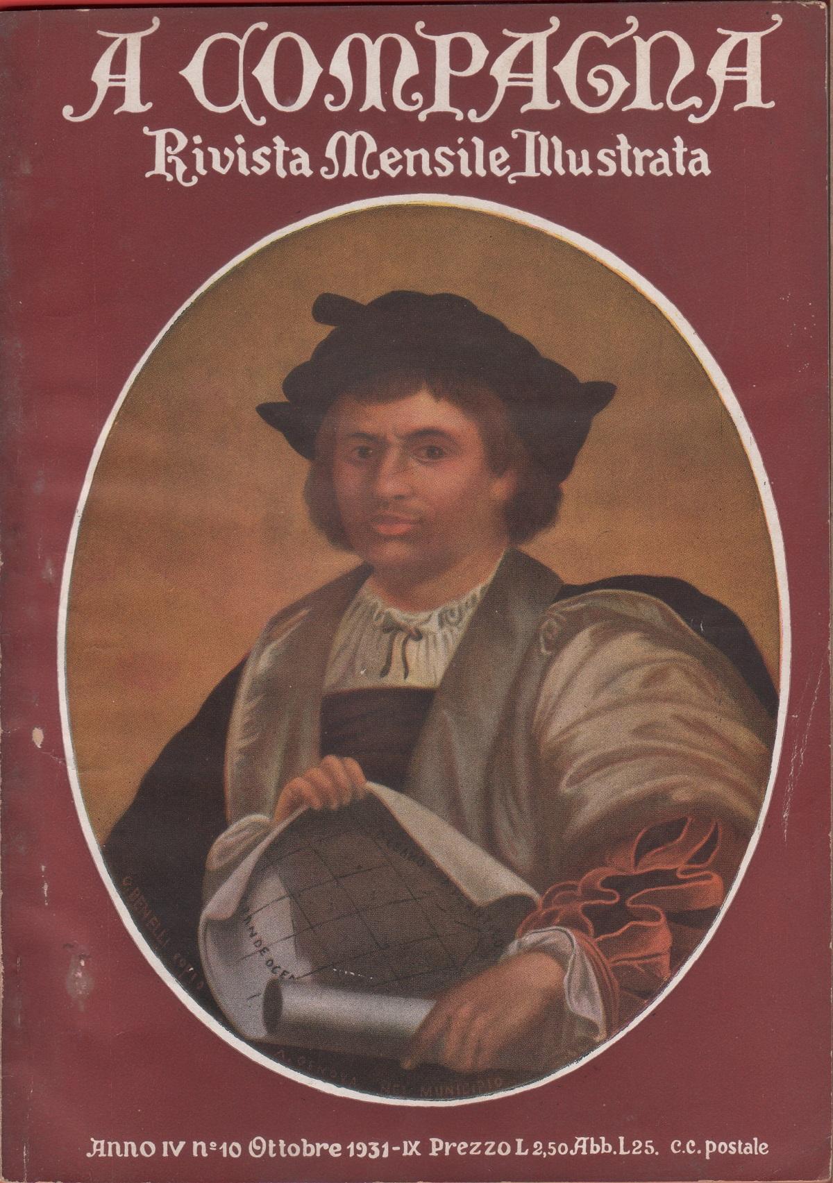 A Compagna. Rivista. Anno IV n. 10 ottobre 1931.