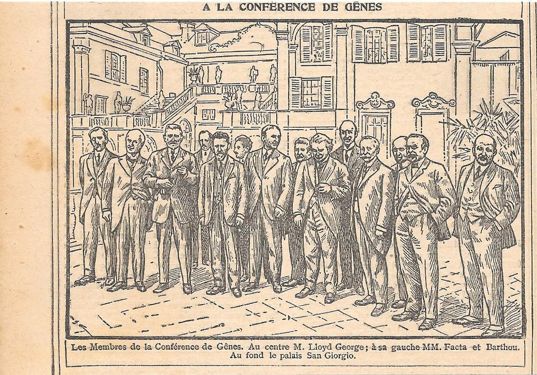 A la Conference de Genes. Stampa 1923
