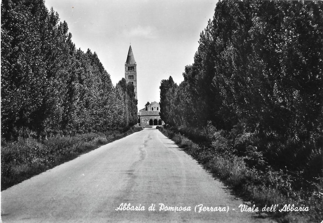 Abbazia di Pomposa (FE). Viale dell'abbazia. Non viaggiata