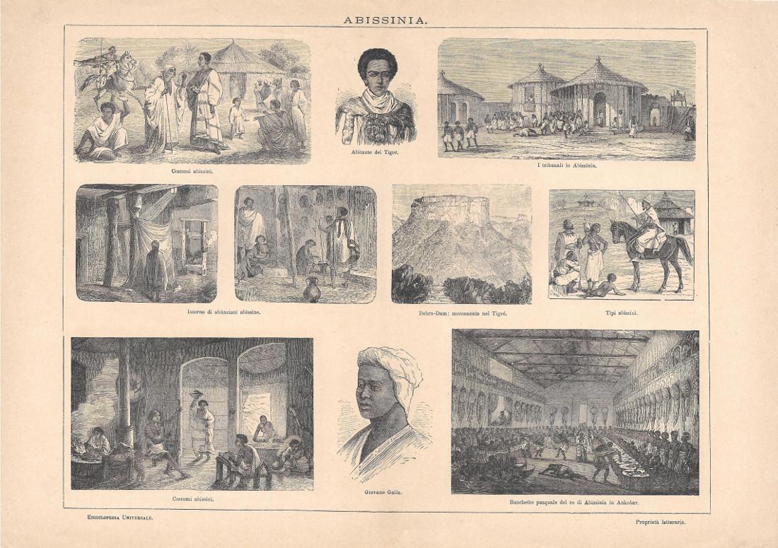 Abissinia. Lexicon Vallardi 1900 ca.