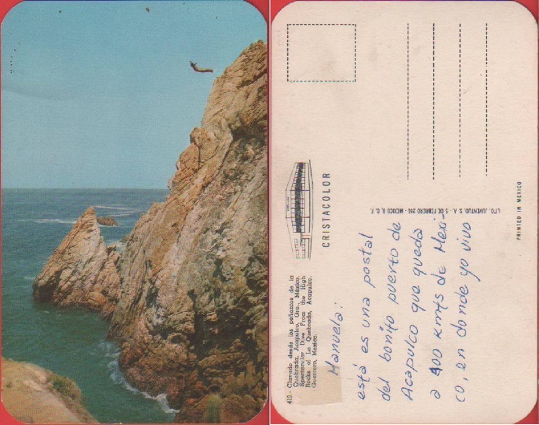 Acapulco (Mex). Clavado desde los penaxcos de la Quebrada. Viaggiata …
