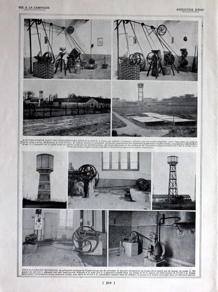 Adduction d'eau. Immagine 1926