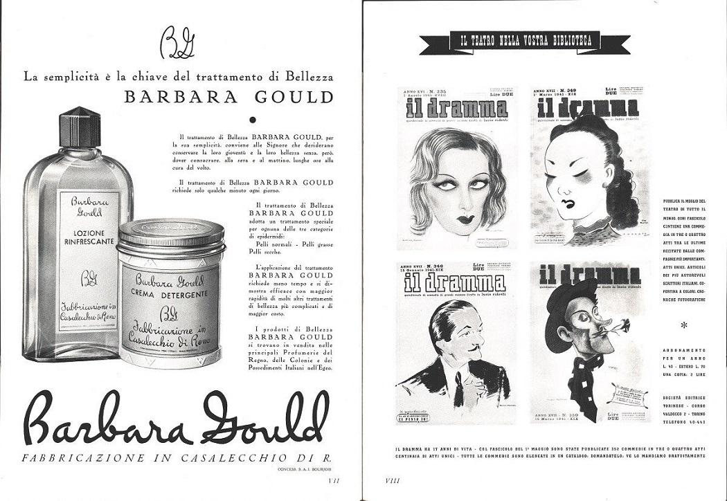 Advertising - Barbara Gould - Il dramma - Pubblicità 1941