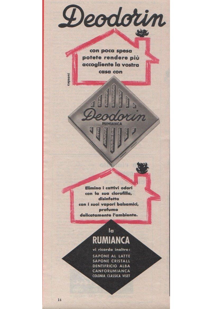 Advertising - Deodorin Rumiaca - Pubblicità 1957