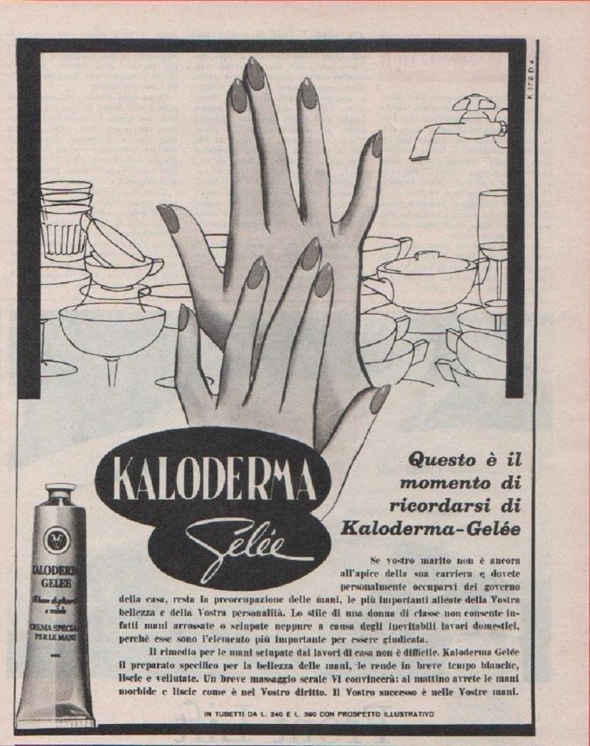 Advertising - Kaloderma gelée crema - Pubblicità 1957