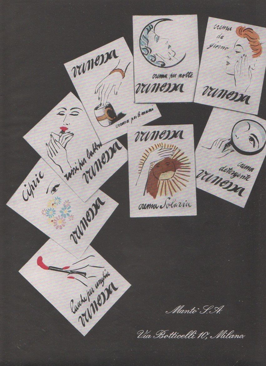 Advertising - Manto cosmetici - Pubblicità 1944