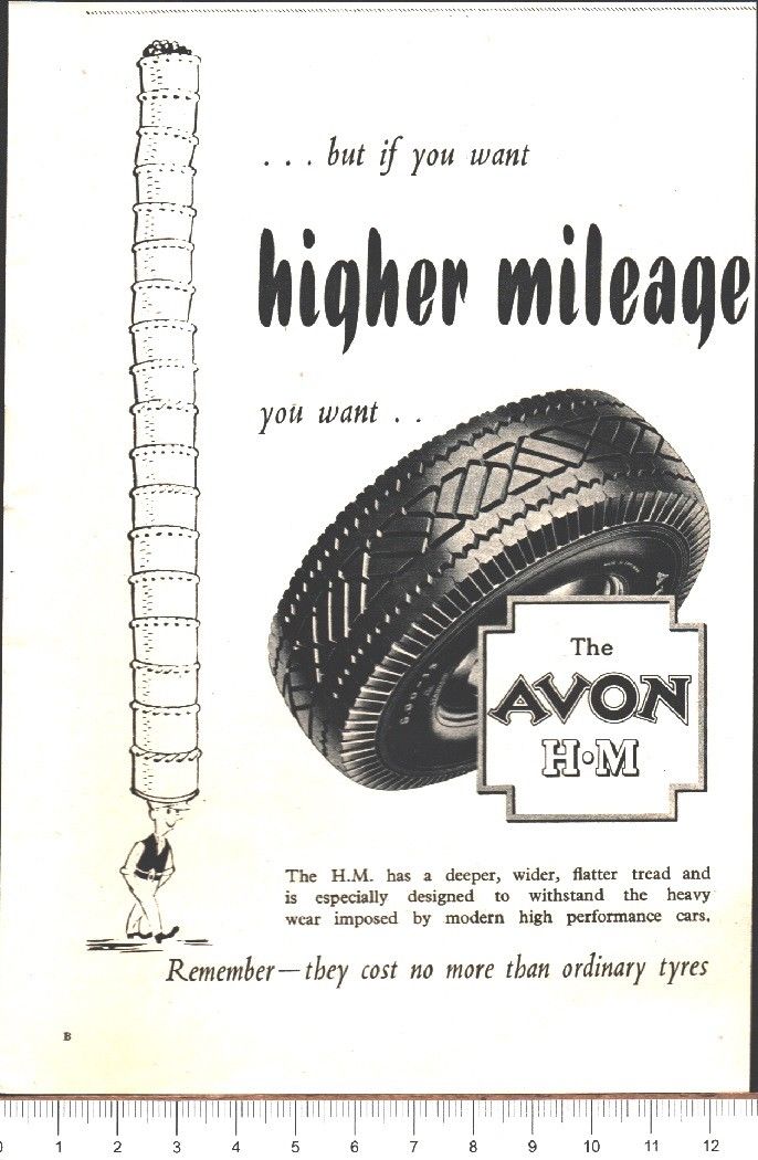 Advertising - Pneumatici Avon - Pubblicità 1951