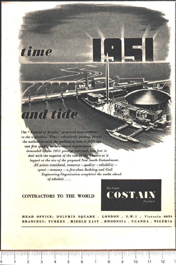 Advertising - Richard Costain Limited - Pubblicità 1951