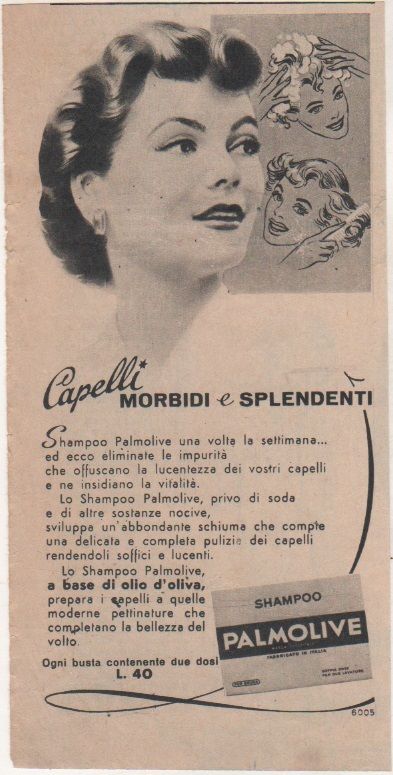 Advertising - Shampoo Palmolive - Pubblicità 1953